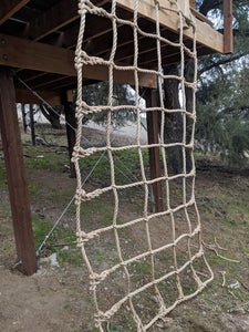 Climbing Net | Handmade in the USA | 1" Pro Manila Rope | 1' x 1' Squares No Knots - Kids Should Be Kids